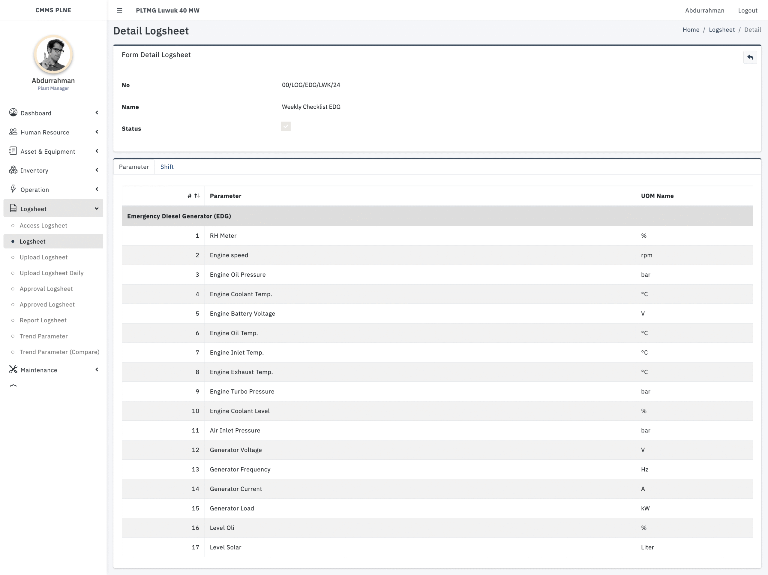Implementasi CMMS pada PLTMG 40 MW Luwuk - Digital Logsheet 01 (1)
