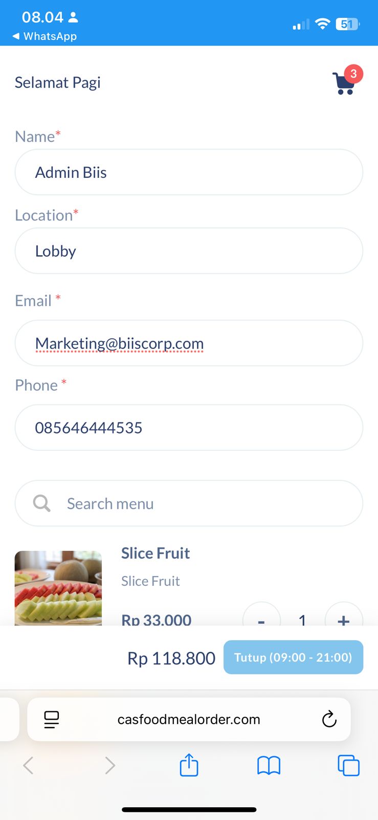 fitur QR code pemesanan makanan pasien rumah sakit - 01
